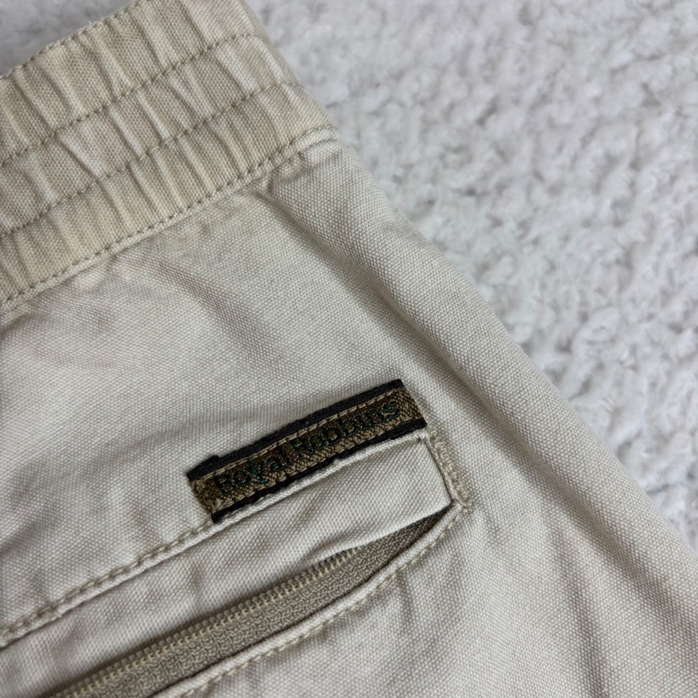 Royal Robbins Vintage Khaki Cotton Canvas Pleated Paratrooper Pants 30x27 Tan - Picture 4 of 8